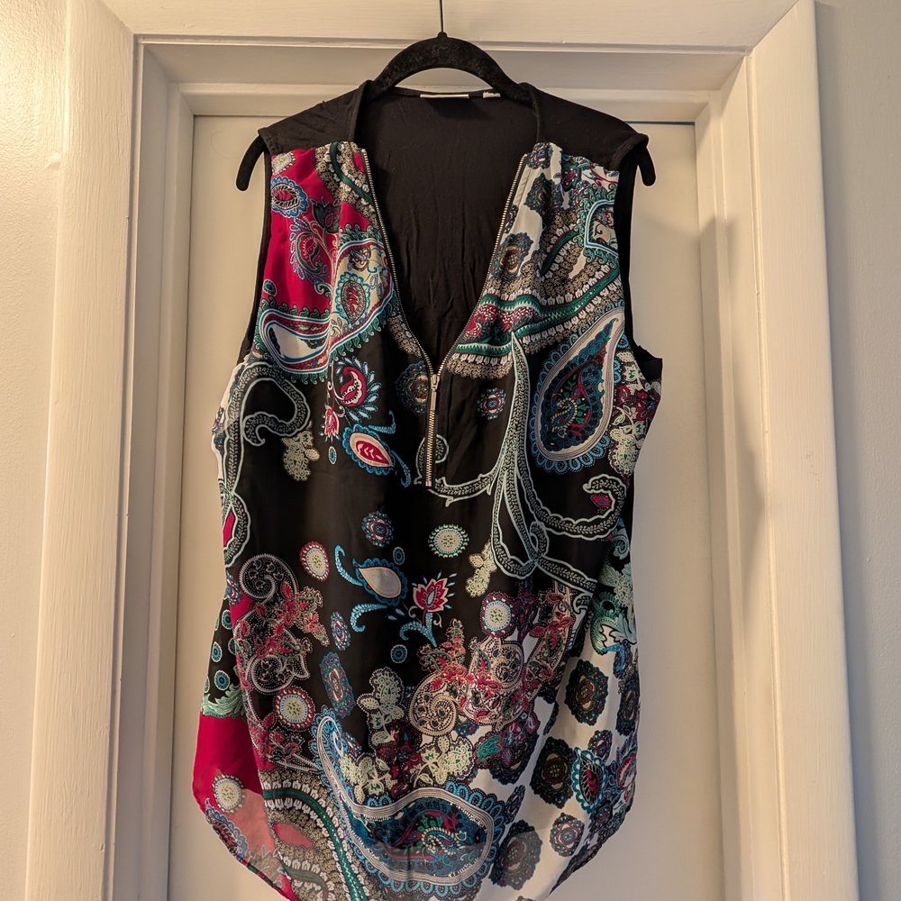 New York & Company Paisley Blouse